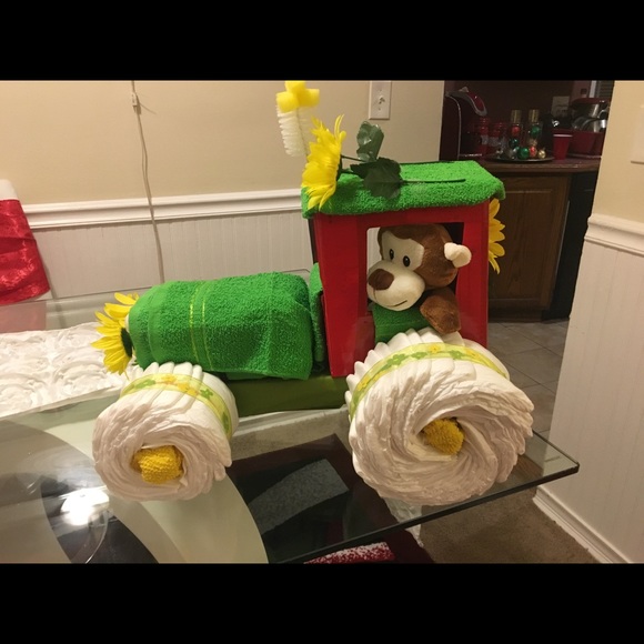 tractor diaper cake
